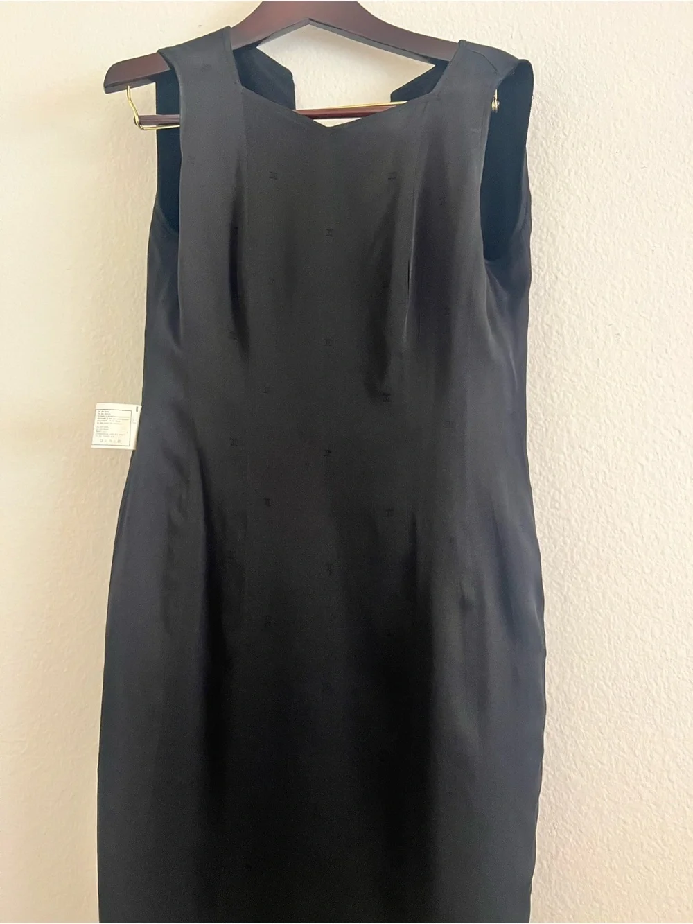Vintage Chanel Boutique Fall 1996 Black Wool Sheath Dress, FR 34